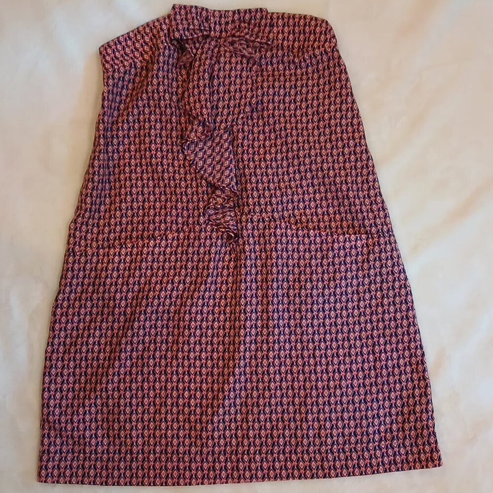 Gap Womens ❤ Neat Navy Paisley Diamond Design Strapless Tube Top Short Dress ❤